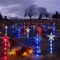 Upgraded Set of 9 Solar Pathway Lights for 4th of July Decorations, Outdoor Waterproof Red White and Blue Star Lights for Outside Porch Yard Grave Cemetery Independence Day Memorial Day Decor